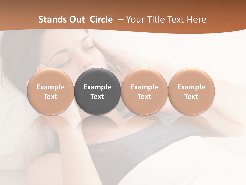 A Woman Laying In Bed With Her Eyes Closed PowerPoint Template