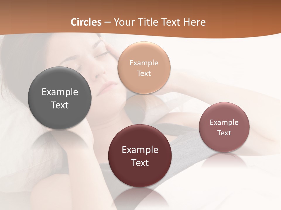 A Woman Laying In Bed With Her Eyes Closed PowerPoint Template