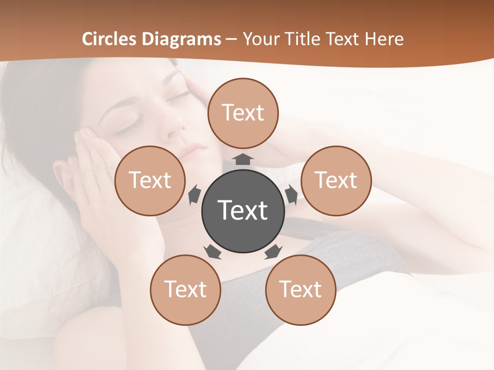 A Woman Laying In Bed With Her Eyes Closed PowerPoint Template