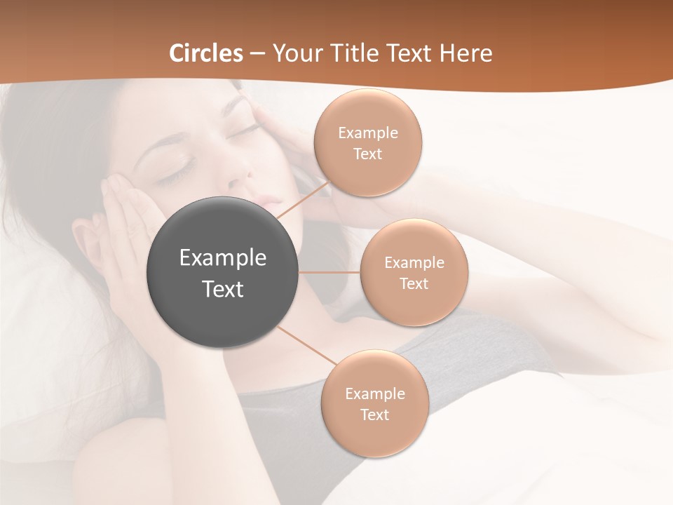 A Woman Laying In Bed With Her Eyes Closed PowerPoint Template