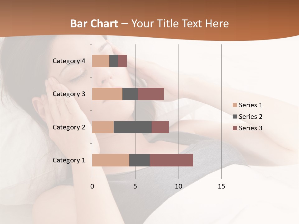 A Woman Laying In Bed With Her Eyes Closed PowerPoint Template