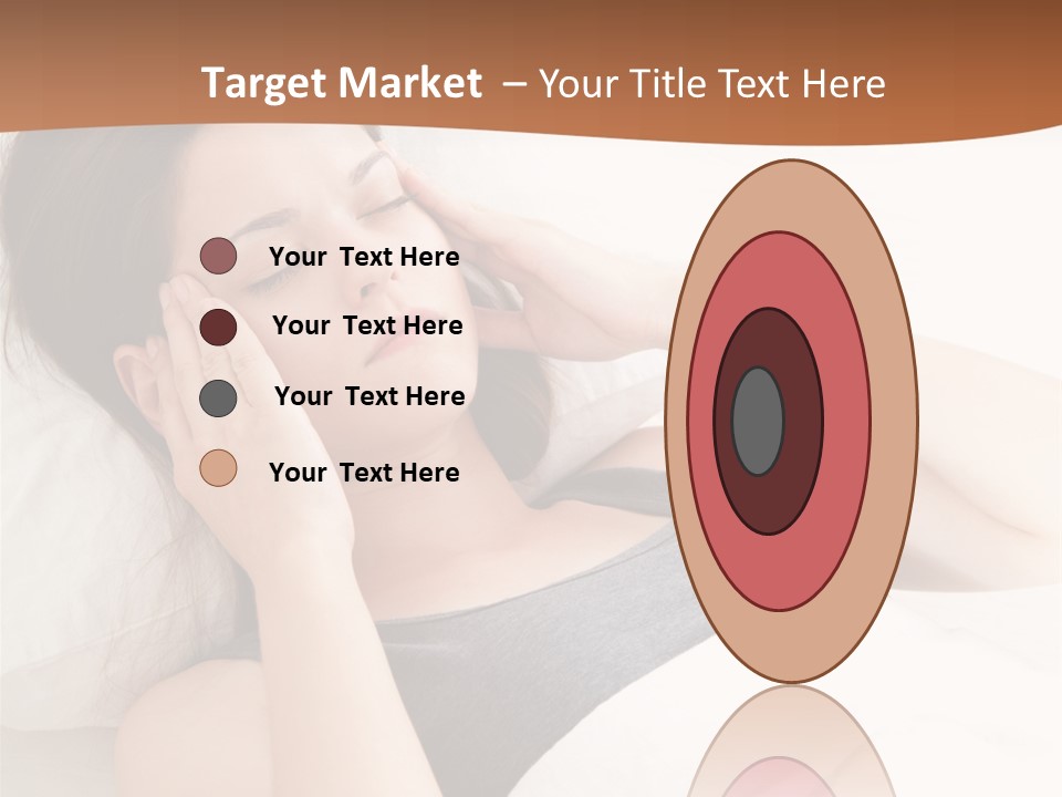 A Woman Laying In Bed With Her Eyes Closed PowerPoint Template