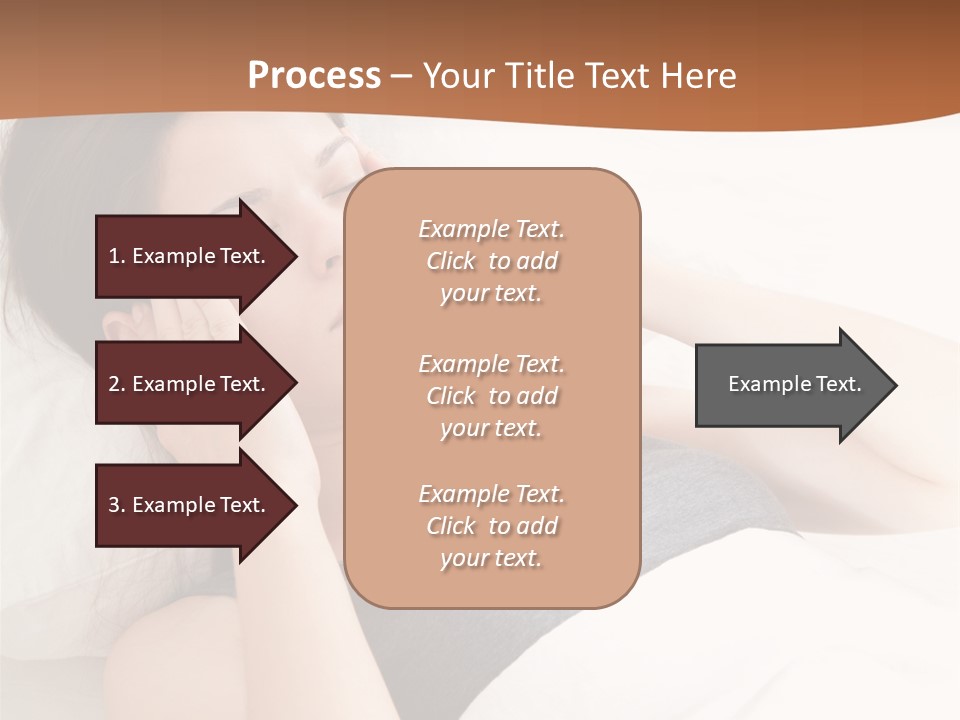 A Woman Laying In Bed With Her Eyes Closed PowerPoint Template