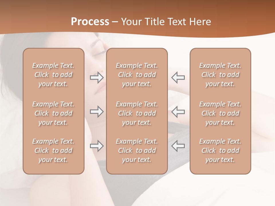 A Woman Laying In Bed With Her Eyes Closed PowerPoint Template