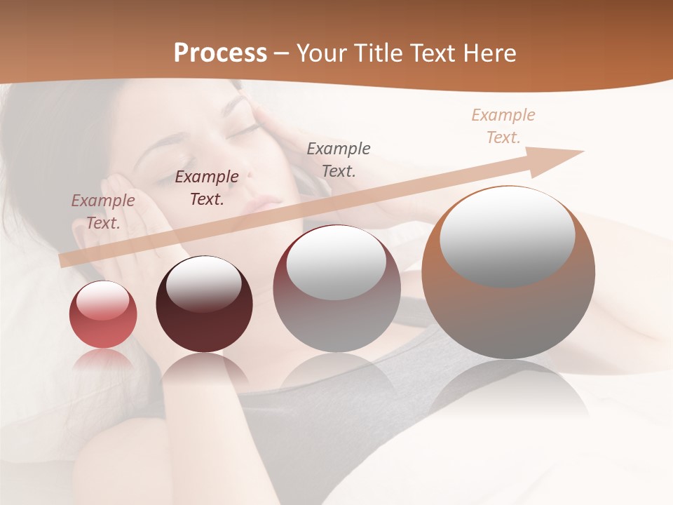 A Woman Laying In Bed With Her Eyes Closed PowerPoint Template