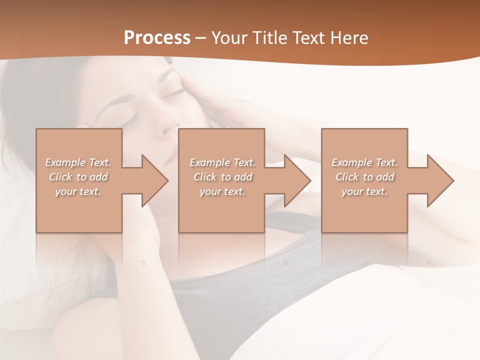 A Woman Laying In Bed With Her Eyes Closed PowerPoint Template
