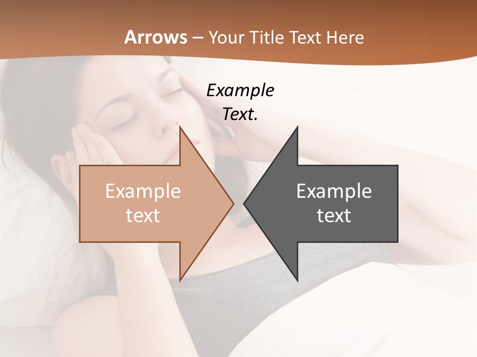 A Woman Laying In Bed With Her Eyes Closed PowerPoint Template