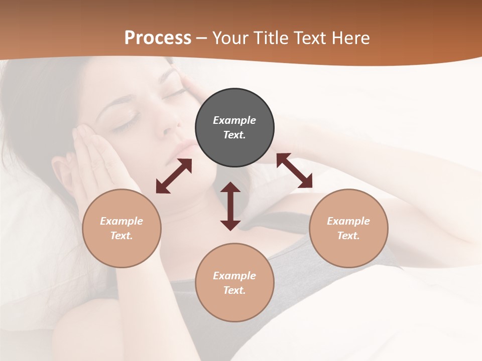 A Woman Laying In Bed With Her Eyes Closed PowerPoint Template