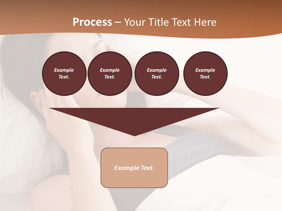 A Woman Laying In Bed With Her Eyes Closed PowerPoint Template