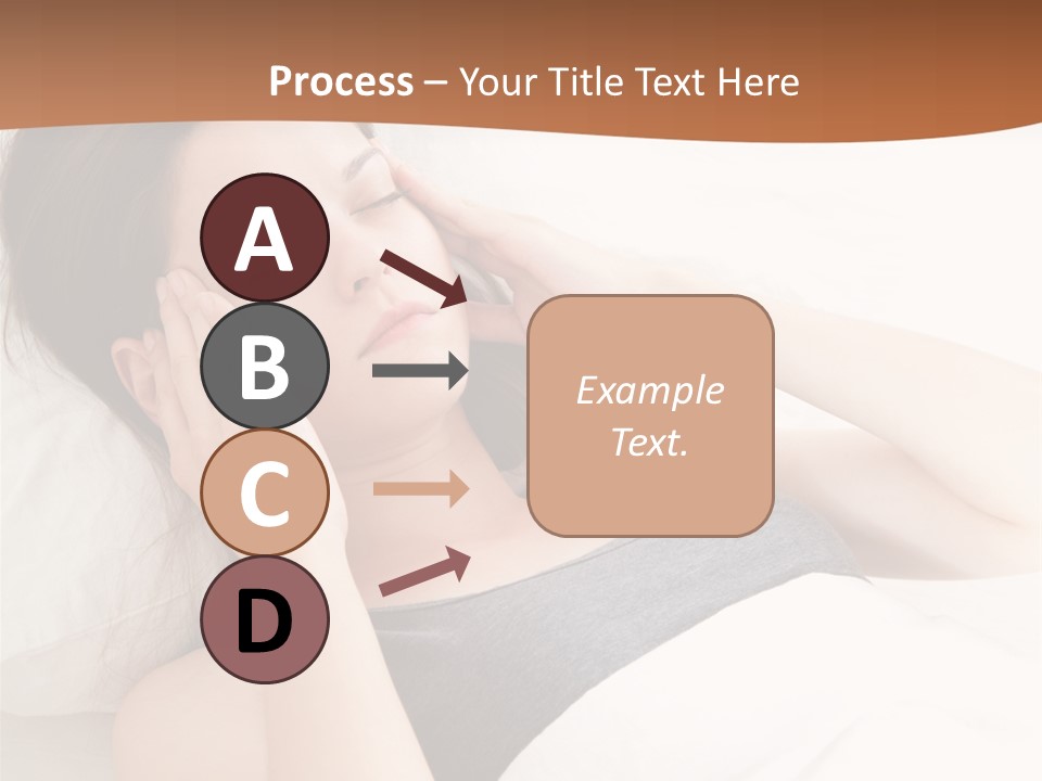 A Woman Laying In Bed With Her Eyes Closed PowerPoint Template