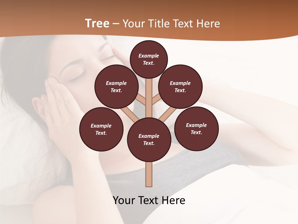 A Woman Laying In Bed With Her Eyes Closed PowerPoint Template