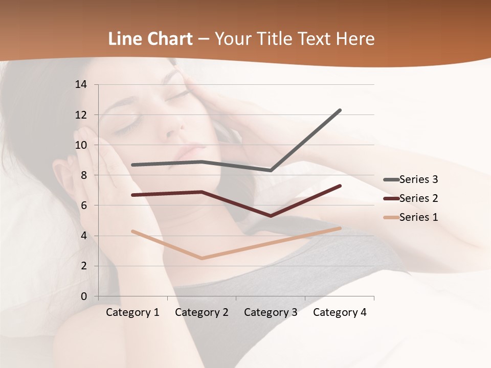 A Woman Laying In Bed With Her Eyes Closed PowerPoint Template