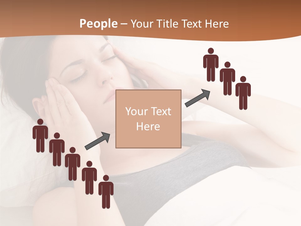 A Woman Laying In Bed With Her Eyes Closed PowerPoint Template