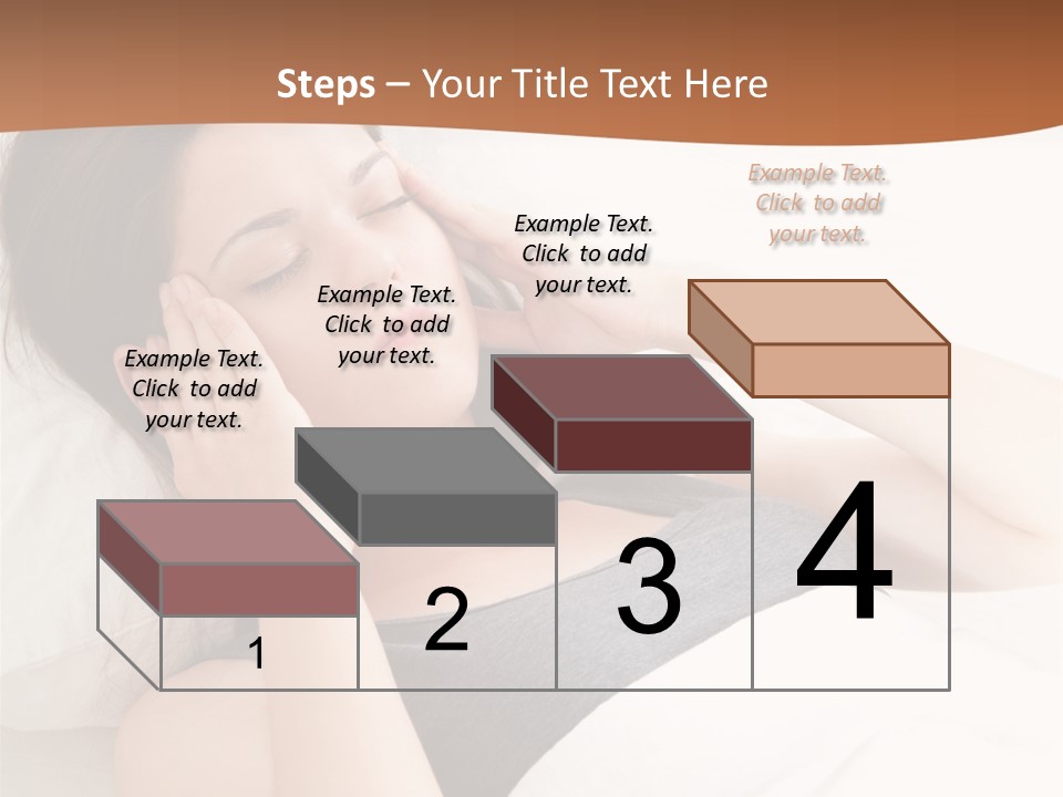 A Woman Laying In Bed With Her Eyes Closed PowerPoint Template