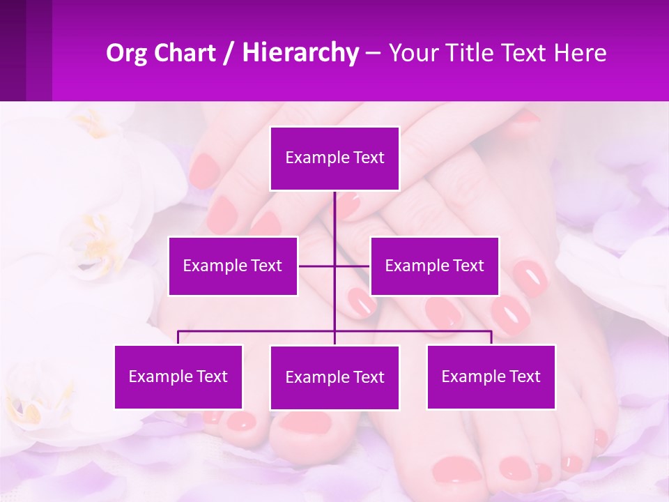 A Woman's Feet With Red Nail Polish On Them PowerPoint Template