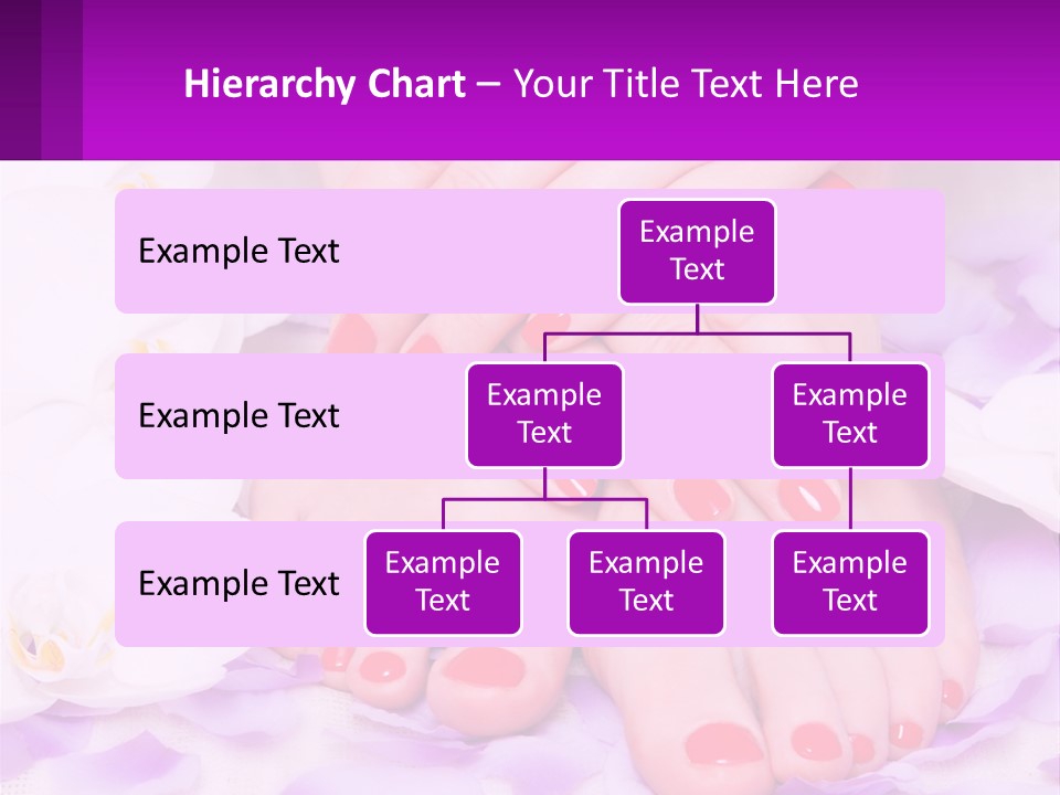 A Woman's Feet With Red Nail Polish On Them PowerPoint Template
