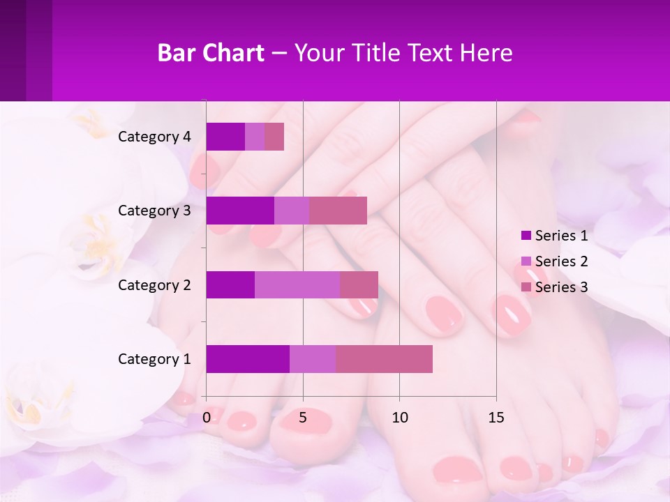 A Woman's Feet With Red Nail Polish On Them PowerPoint Template