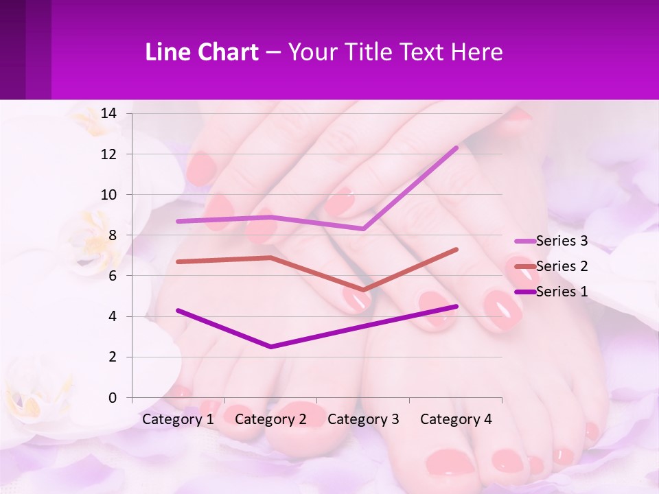 A Woman's Feet With Red Nail Polish On Them PowerPoint Template