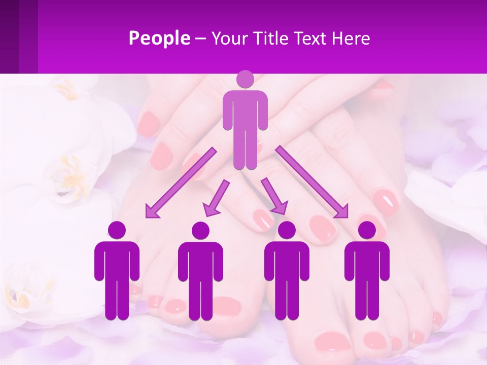 A Woman's Feet With Red Nail Polish On Them PowerPoint Template