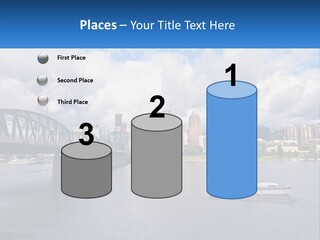 A Bridge Over A River With A Boat In The Water PowerPoint Template