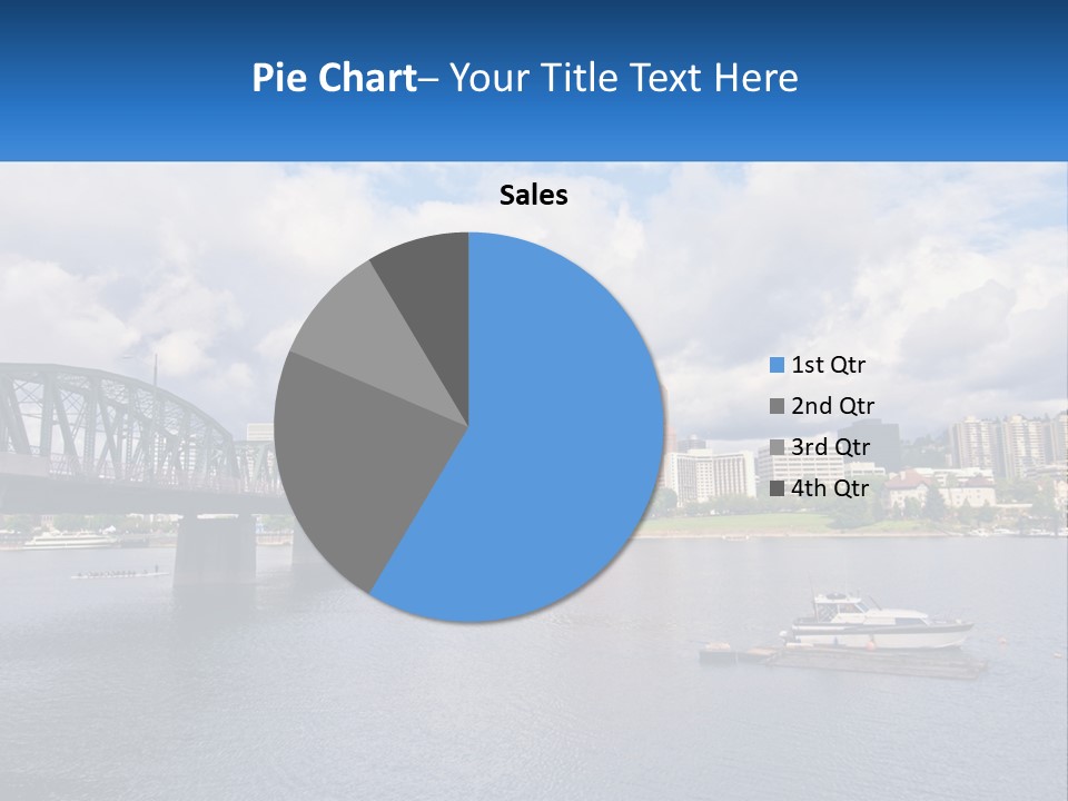 A Bridge Over A River With A Boat In The Water PowerPoint Template