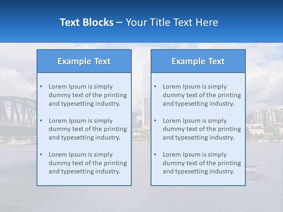 A Bridge Over A River With A Boat In The Water PowerPoint Template