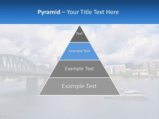 A Bridge Over A River With A Boat In The Water PowerPoint Template