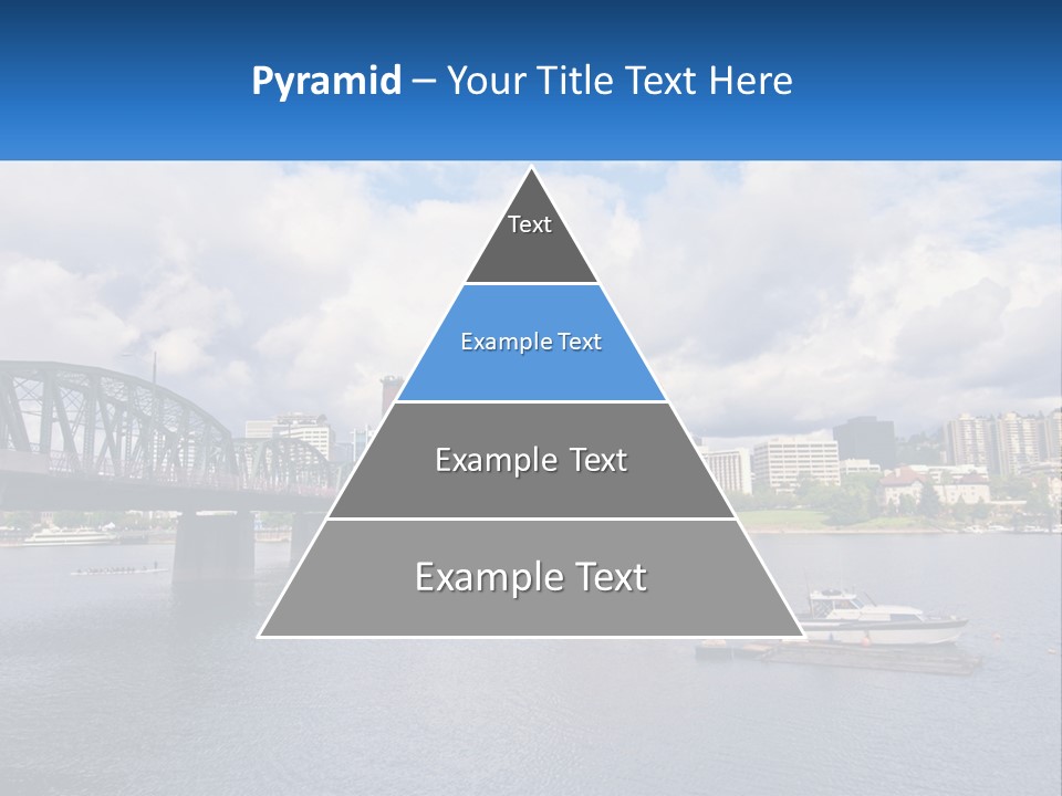 A Bridge Over A River With A Boat In The Water PowerPoint Template
