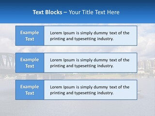 A Bridge Over A River With A Boat In The Water PowerPoint Template