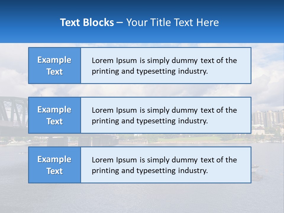 A Bridge Over A River With A Boat In The Water PowerPoint Template