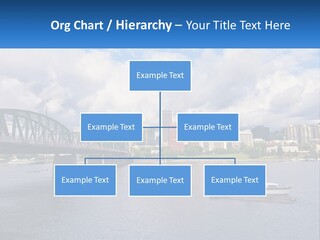 A Bridge Over A River With A Boat In The Water PowerPoint Template