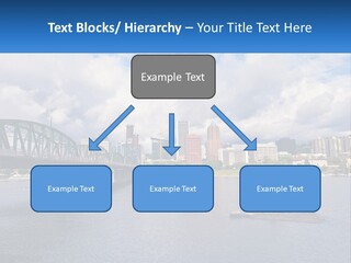 A Bridge Over A River With A Boat In The Water PowerPoint Template