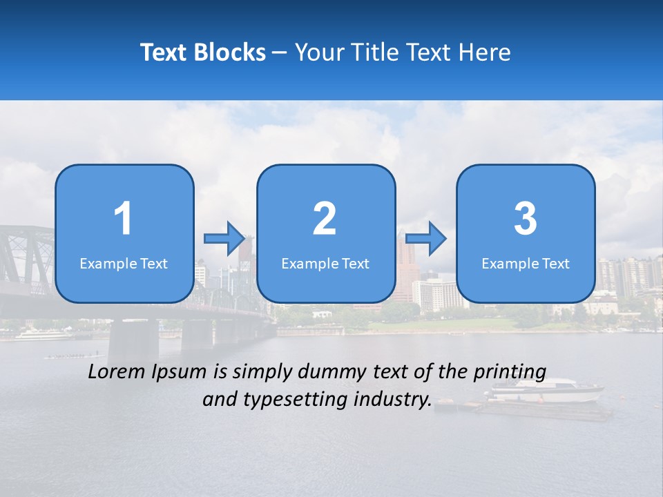 A Bridge Over A River With A Boat In The Water PowerPoint Template
