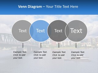 A Bridge Over A River With A Boat In The Water PowerPoint Template