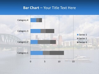 A Bridge Over A River With A Boat In The Water PowerPoint Template