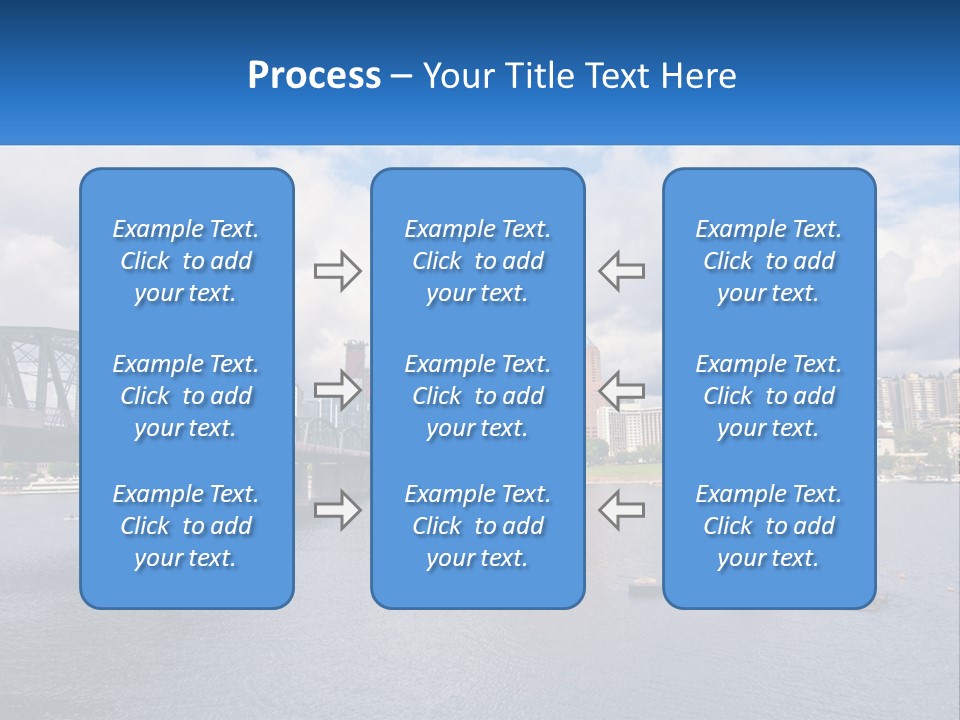 A Bridge Over A River With A Boat In The Water PowerPoint Template