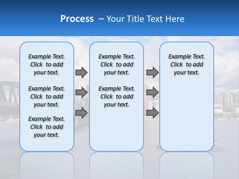 A Bridge Over A River With A Boat In The Water PowerPoint Template