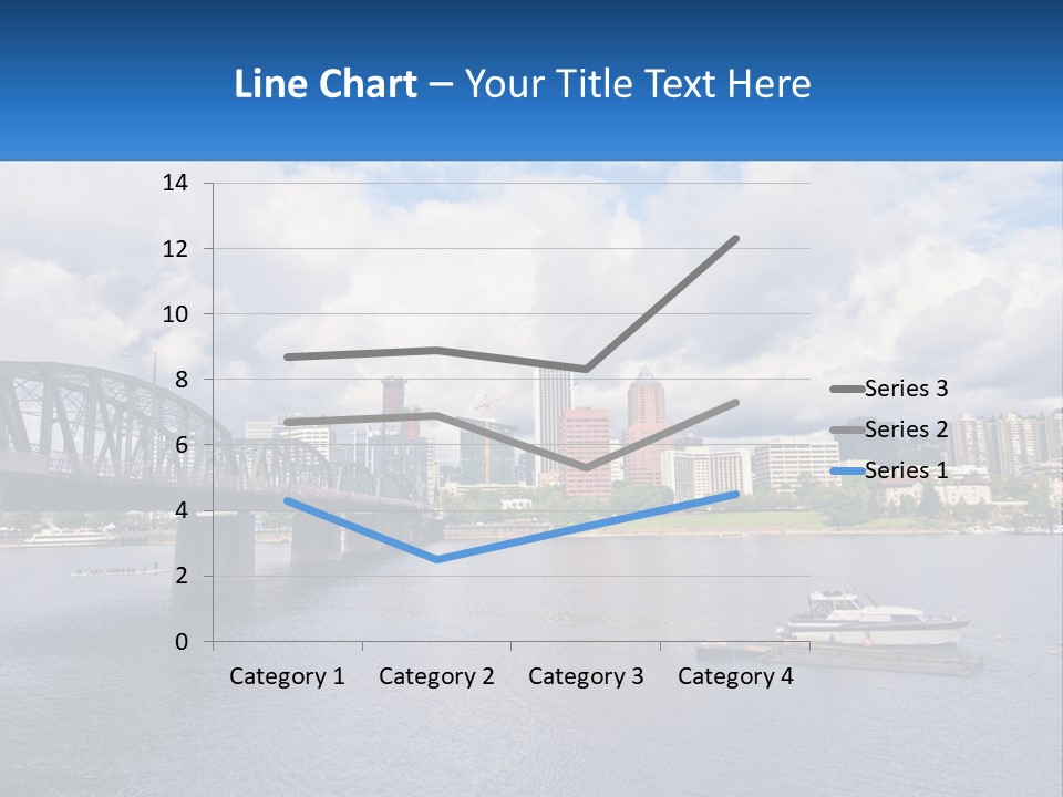 A Bridge Over A River With A Boat In The Water PowerPoint Template