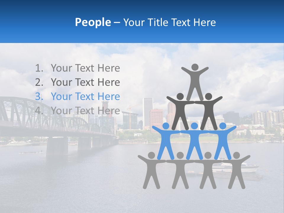 A Bridge Over A River With A Boat In The Water PowerPoint Template