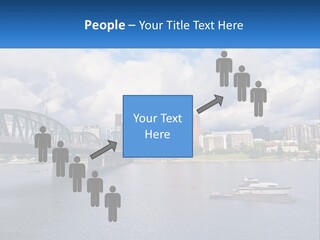 A Bridge Over A River With A Boat In The Water PowerPoint Template