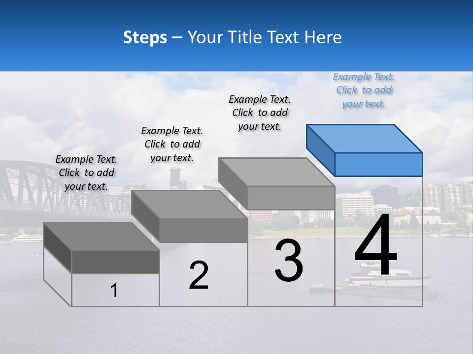 A Bridge Over A River With A Boat In The Water PowerPoint Template