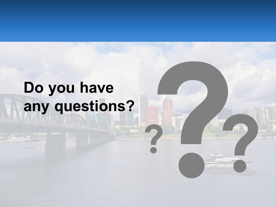 A Bridge Over A River With A Boat In The Water PowerPoint Template