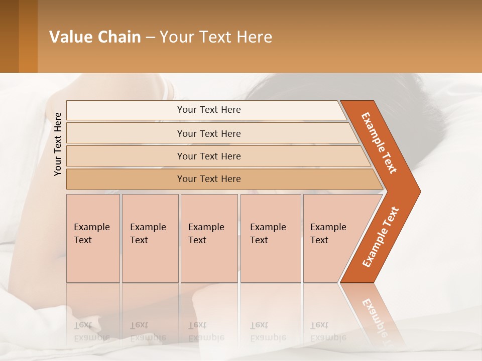 A Woman Sleeping On A Bed With Her Eyes Closed PowerPoint Template
