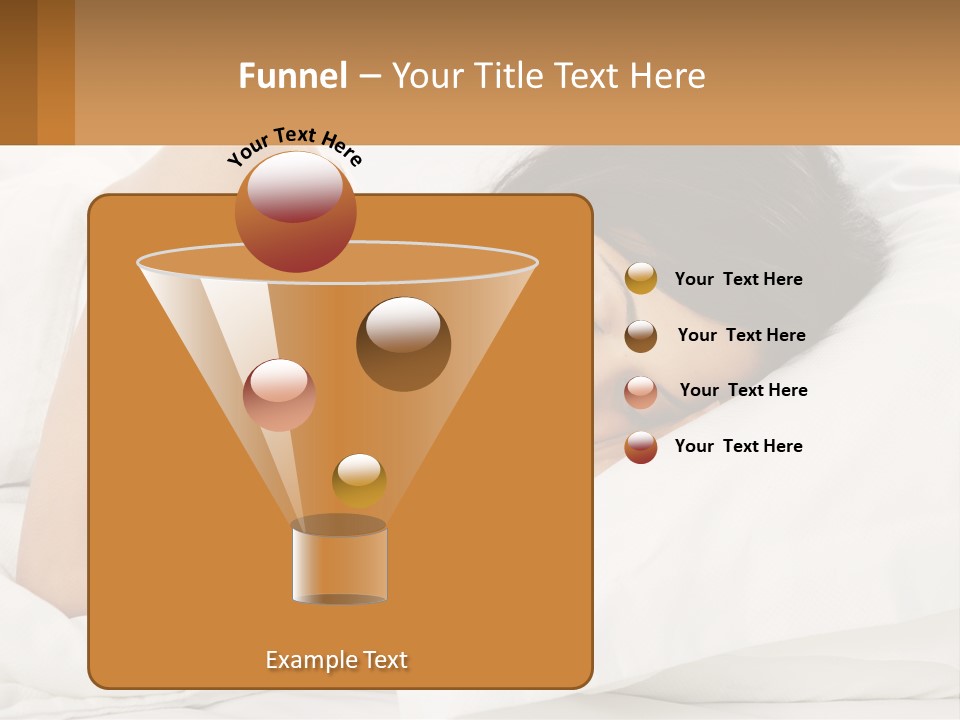 A Woman Sleeping On A Bed With Her Eyes Closed PowerPoint Template