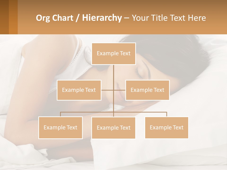 A Woman Sleeping On A Bed With Her Eyes Closed PowerPoint Template