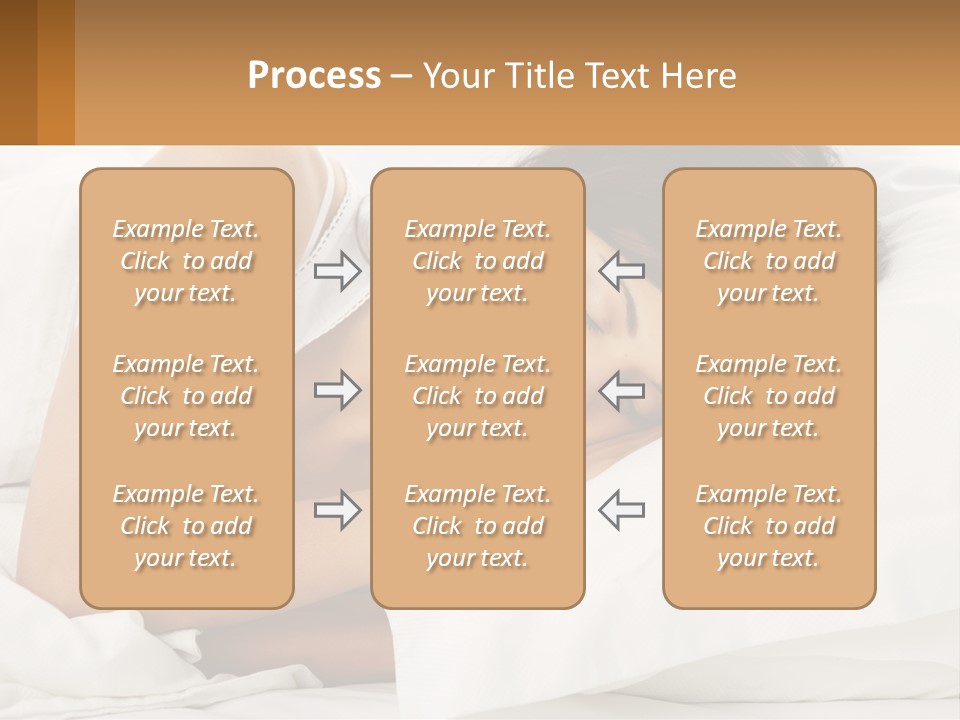 A Woman Sleeping On A Bed With Her Eyes Closed PowerPoint Template