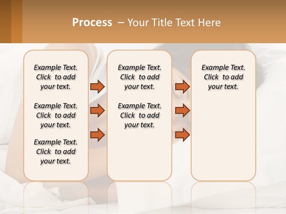 A Woman Sleeping On A Bed With Her Eyes Closed PowerPoint Template