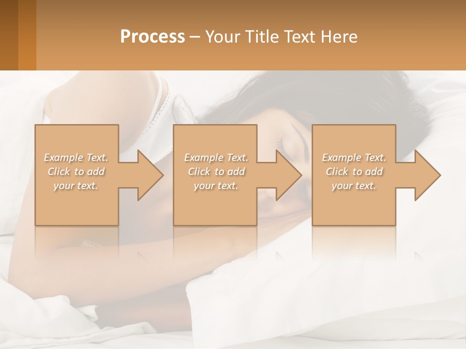 A Woman Sleeping On A Bed With Her Eyes Closed PowerPoint Template