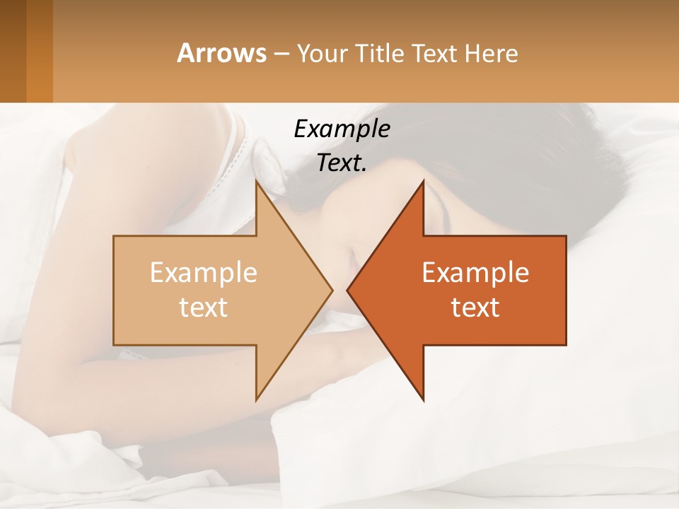 A Woman Sleeping On A Bed With Her Eyes Closed PowerPoint Template