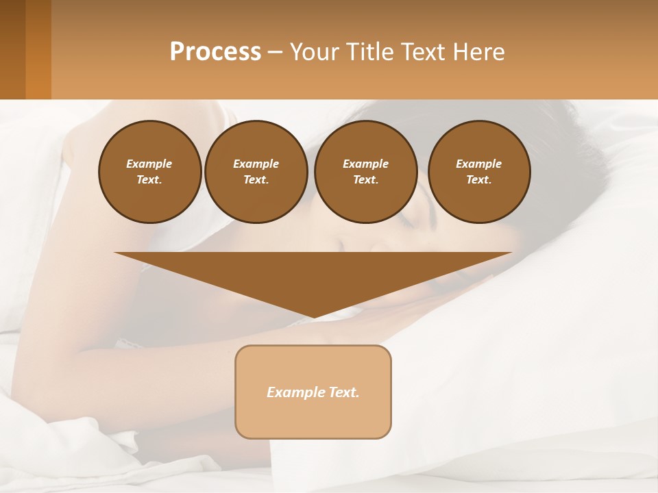 A Woman Sleeping On A Bed With Her Eyes Closed PowerPoint Template